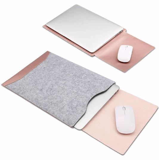 Custodia minimalista per laptop con  tappetino mouse mac