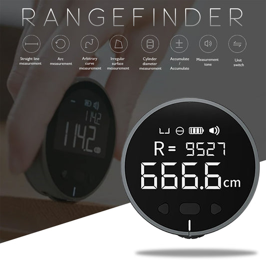 Electronic Ruler Rechargeable 8 Functions Rangefinder Portable HD LCD Screen Long Standby Multifunction Ruler - RISE&SHINE