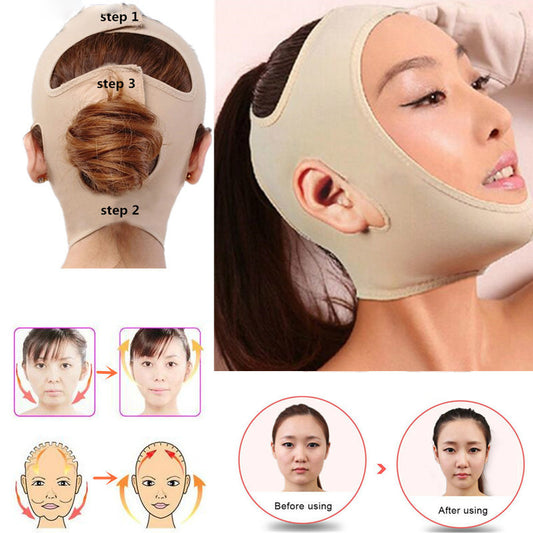 Maschera del viso delicata e sottile per il dimagrimento, fascia per la cura della pelle per modellare e sollevare, ridurre il doppio mento e affinare