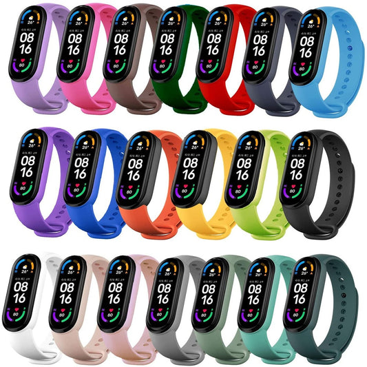 Cinturino in silicone per bracciale sportivo Xiaomi Mi Band 7, 6, 5, 4 e 3