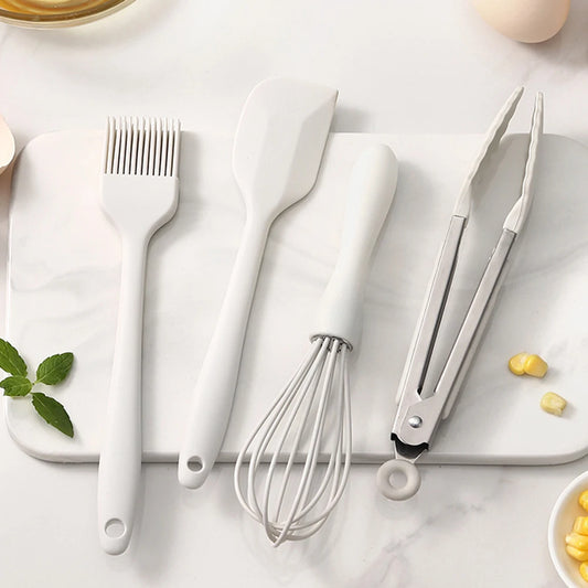 4 pezzi: Utensili da cucina in silicone,  set spatola per torta in silicone  per alimenti flessibili