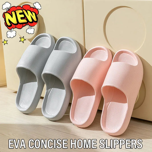 New Simplicity Wave point Slippes Indoor Casual EVA Women's Slippers Home Soft Sole Anti-Slip Bathroom Slippes Man's Flip-Flop